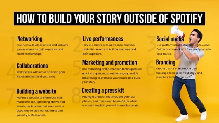 music marketing plan that works. build your story outside of spotify