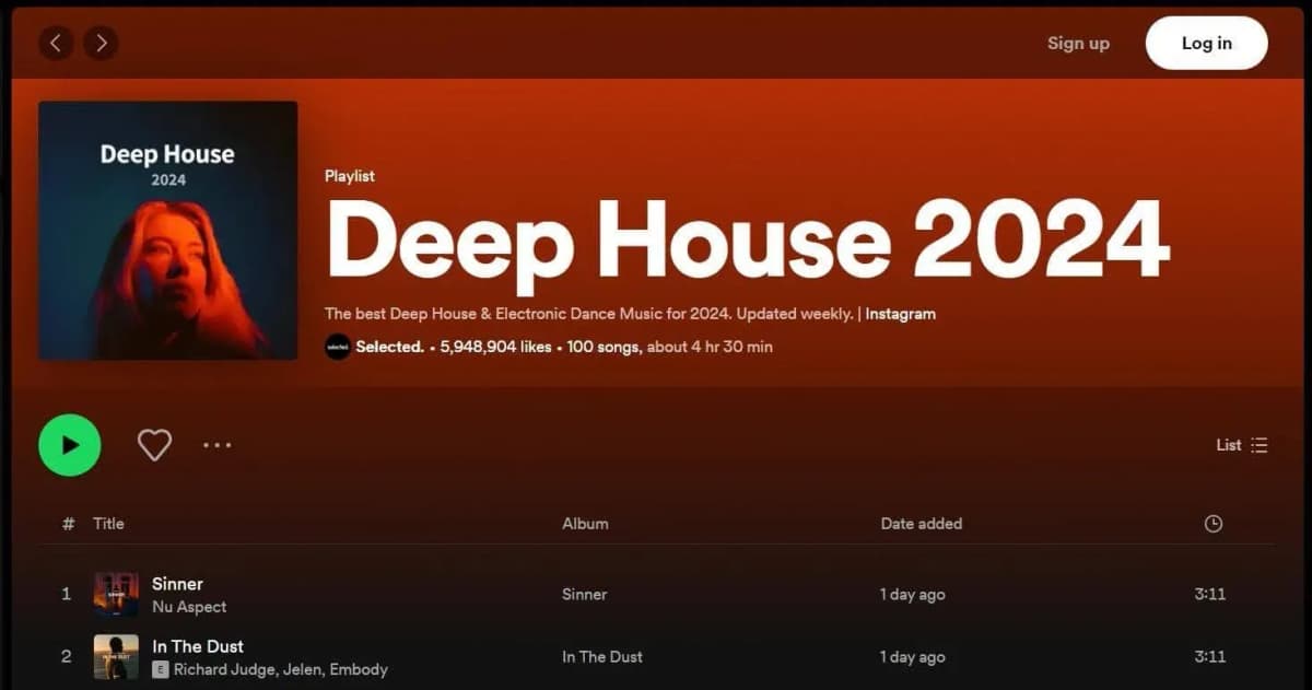 Spotify curated playlist