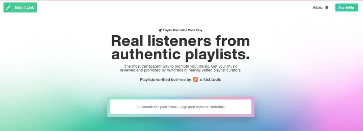 SubmitLink Spotify promotion service