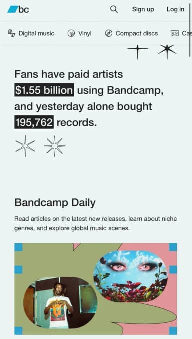 Bandcamp direct to fan platform for music marketing