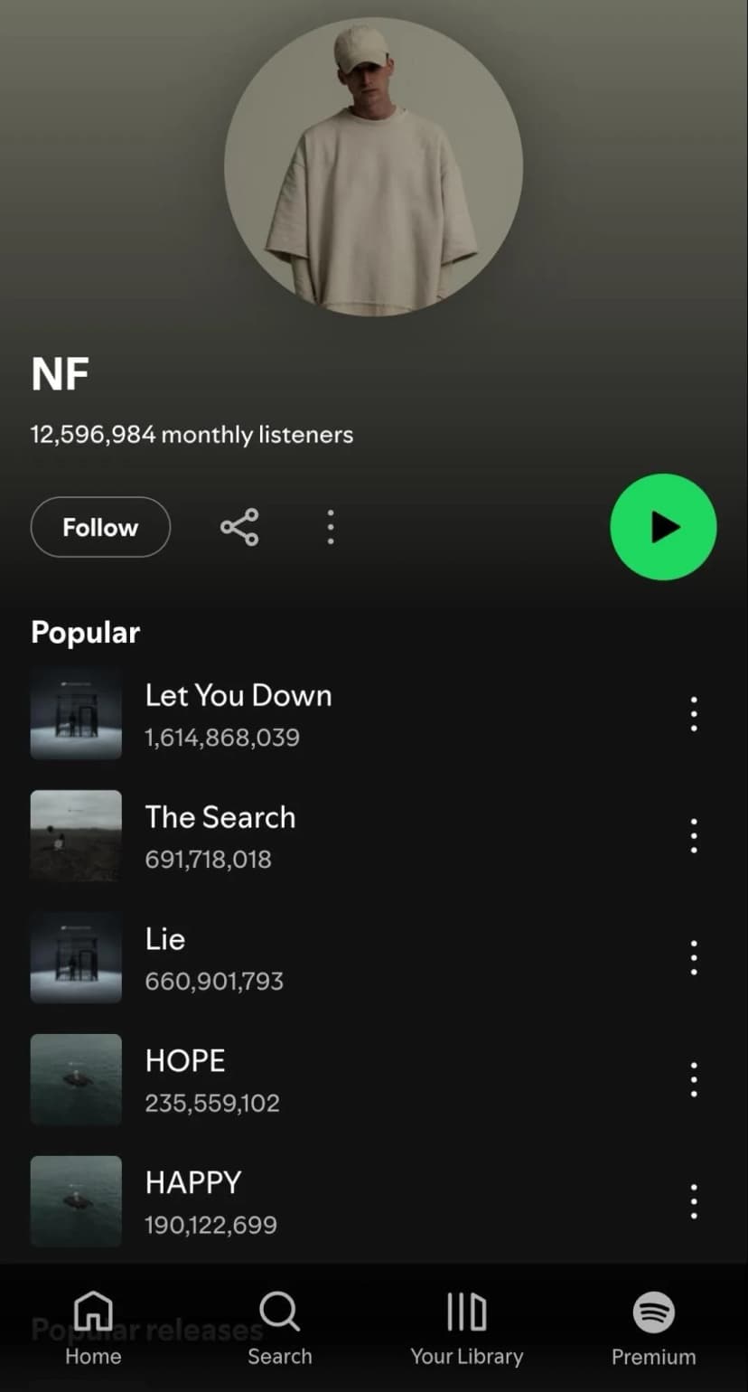 Build brand like NF to get on RapCaviar