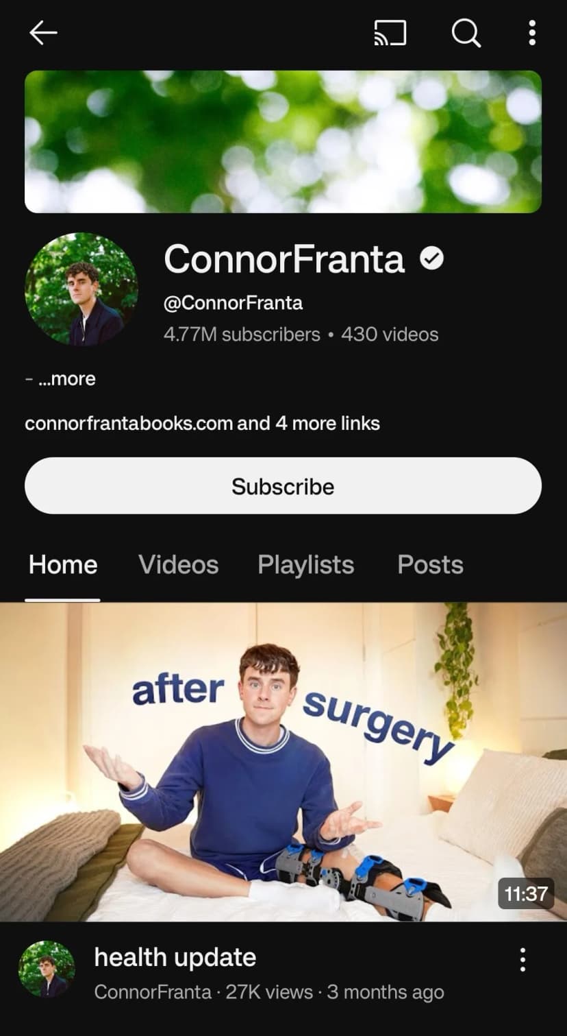 Connor Franta YouTube fame and Spotify curation