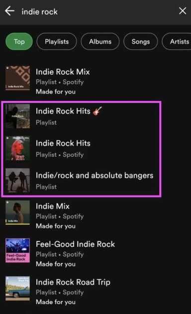 Playlists you get in the results, which do not have a disclaimer that Spotify makes them, are the potential playlisters you can reach out to.