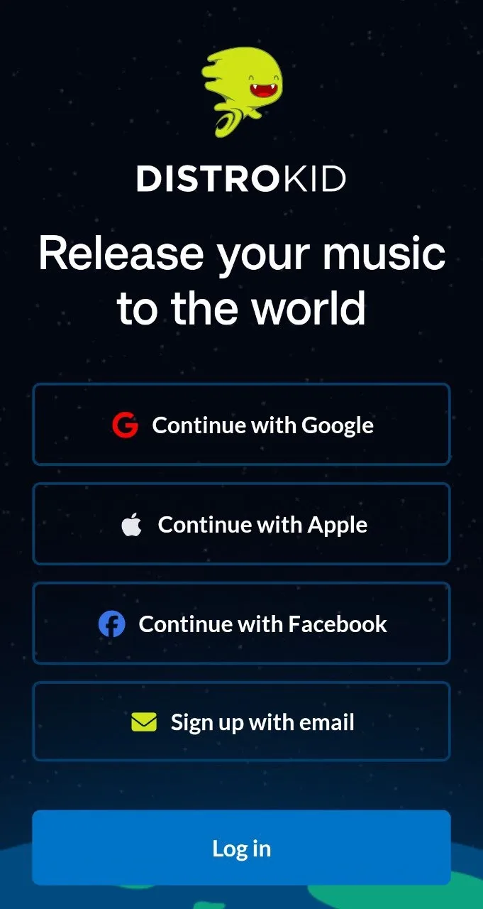 Distrokid login on mobile phone