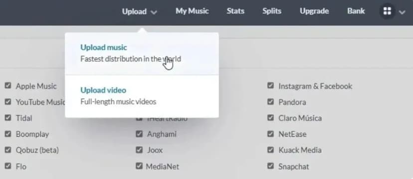 Distrokid music upload