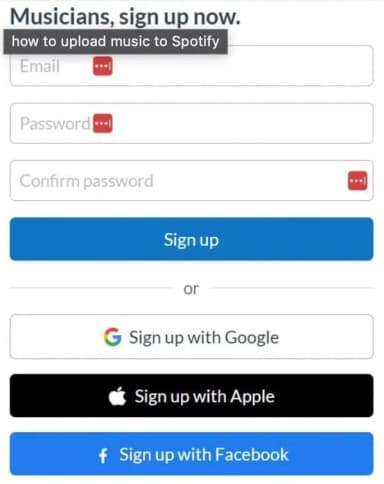 Distrokid sign up process