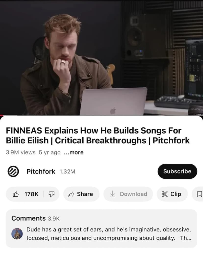 Finneas sharing production tips to get influence as a musician