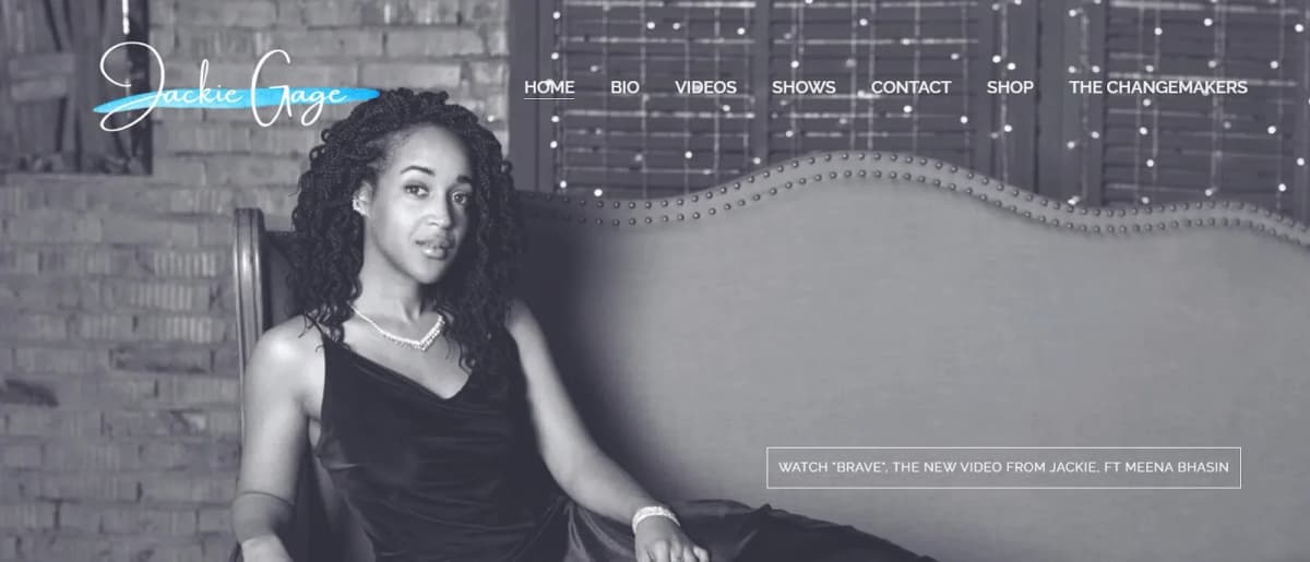 Jackie gage bandzoogle example