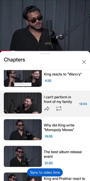 King can not perform in front of his family