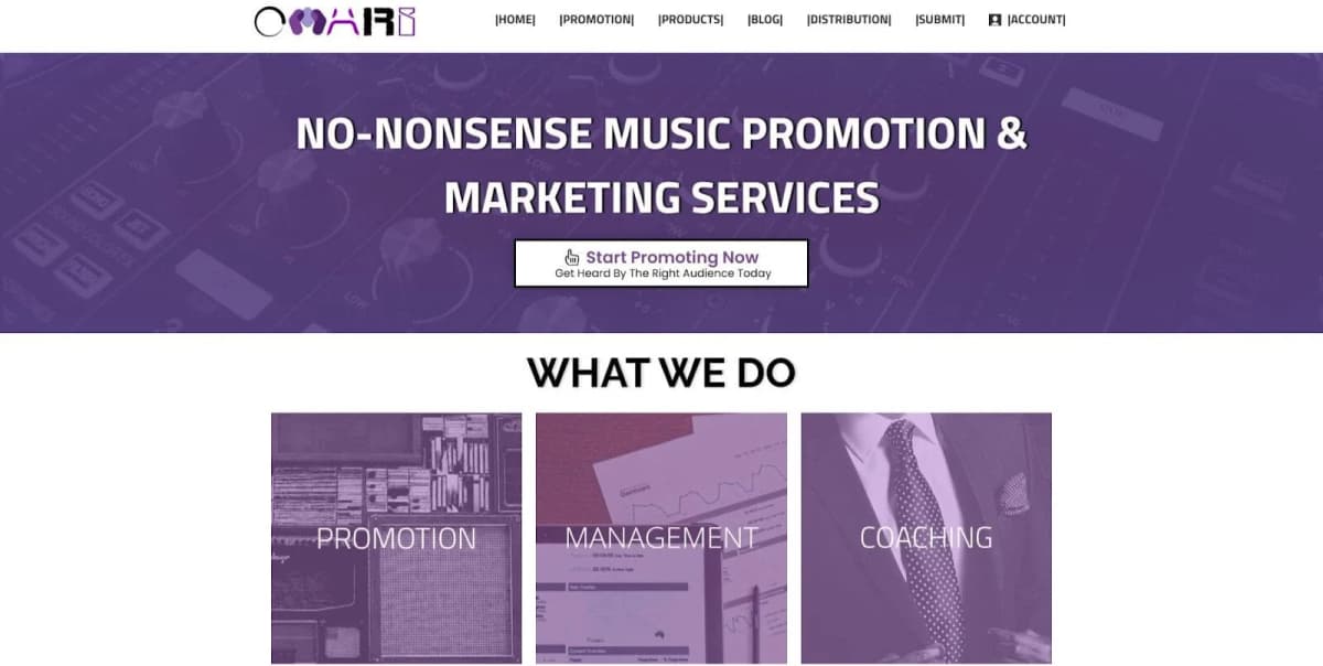 Omari hc music promotion services overview
