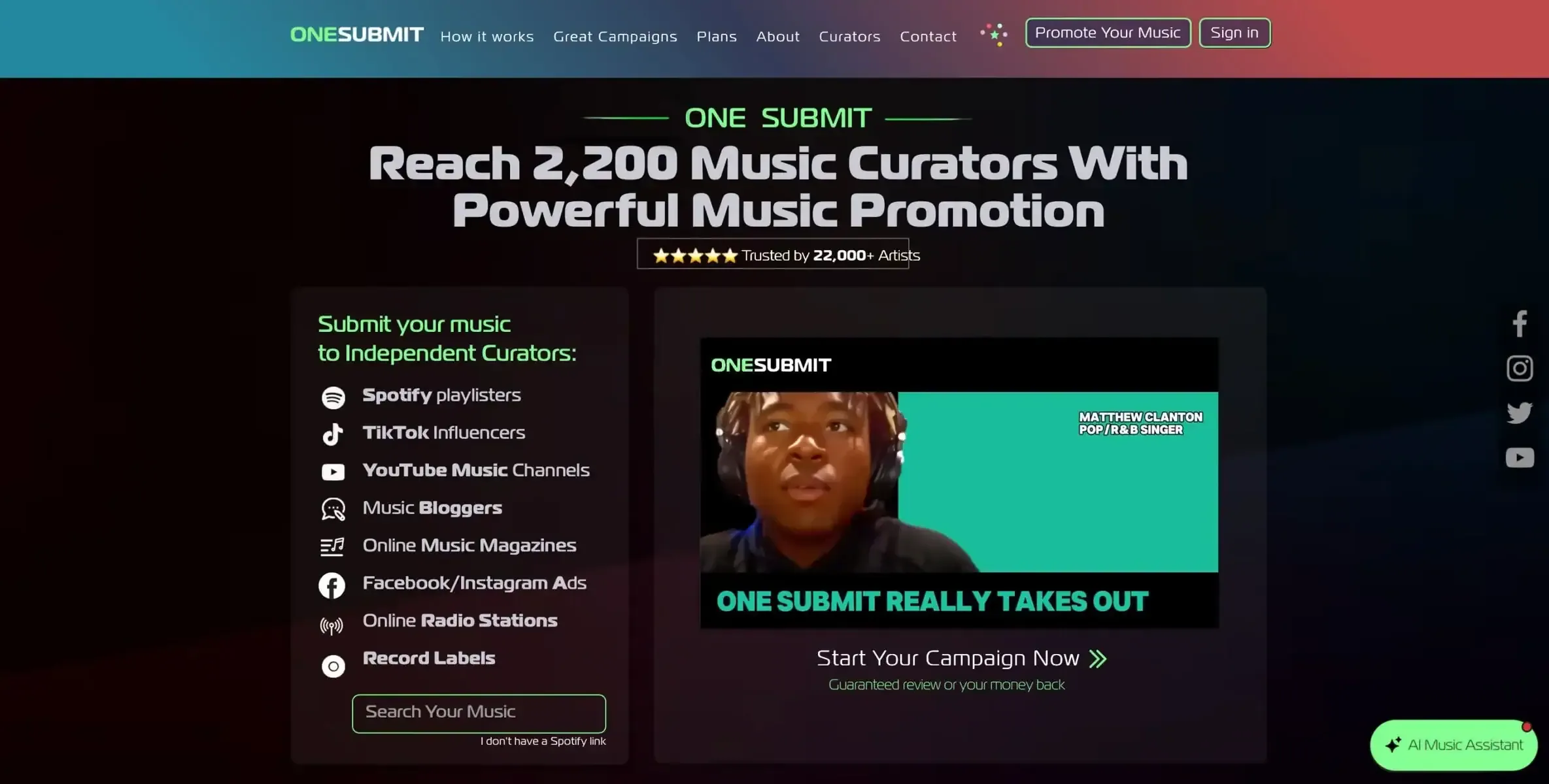 One submit playlist promotion site.png