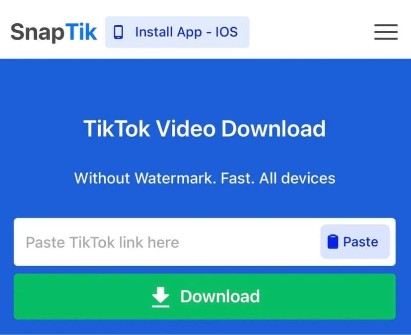 Snaptik tiktok video downloader