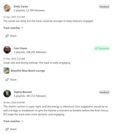 SoundCampaign feedback
