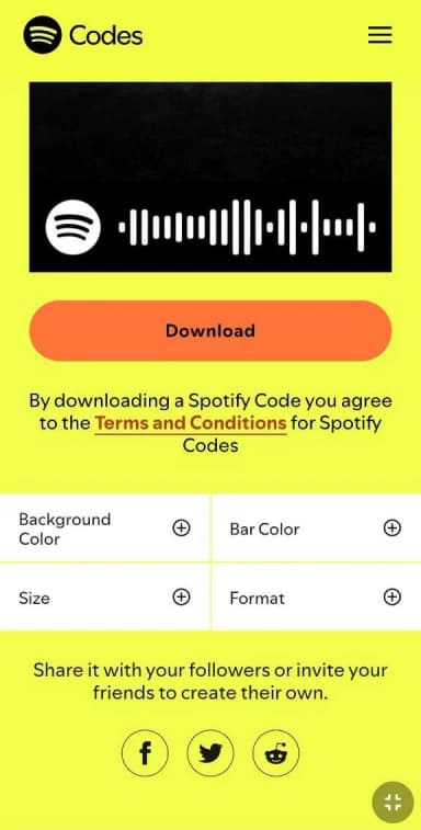 Spotify code customization