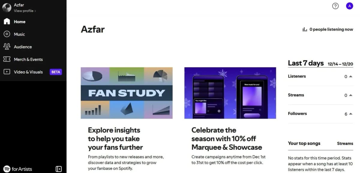 Spotify for artists for clips