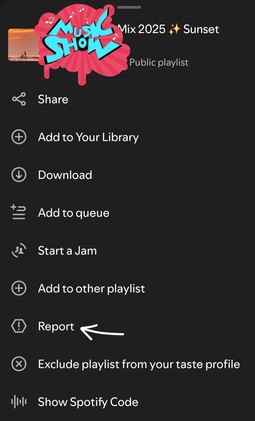 spotify report fake playlists