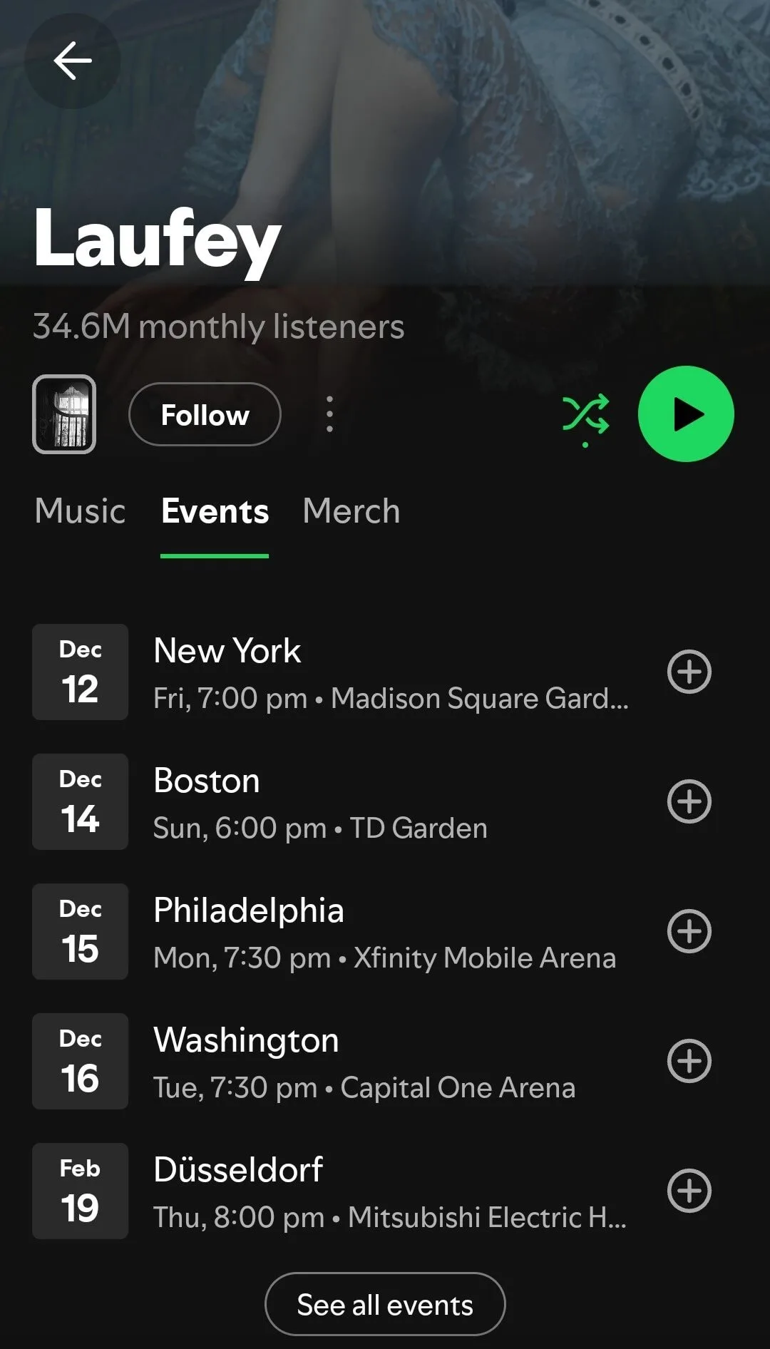 spotify seo laufey events profile optimization
