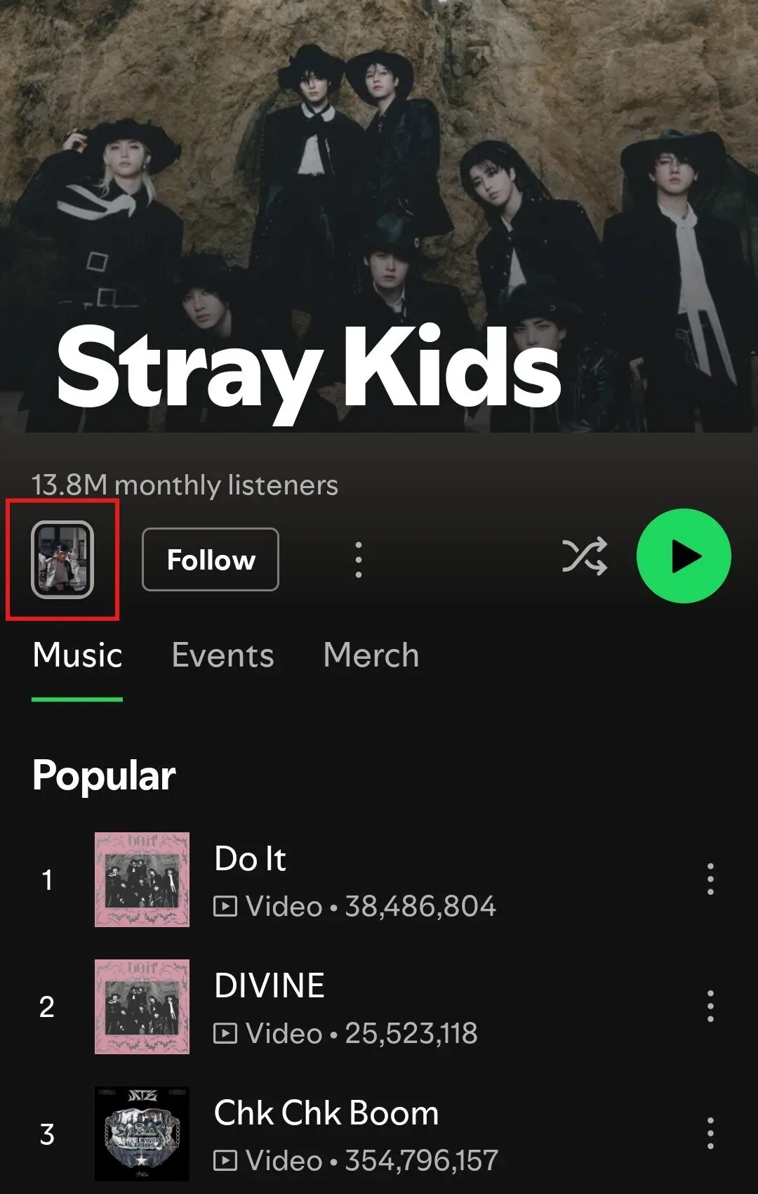 stray kids music spotify clips