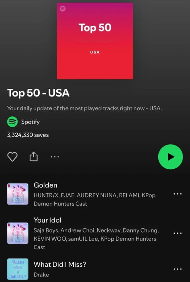 Top 50 USA connection with RapCaviar