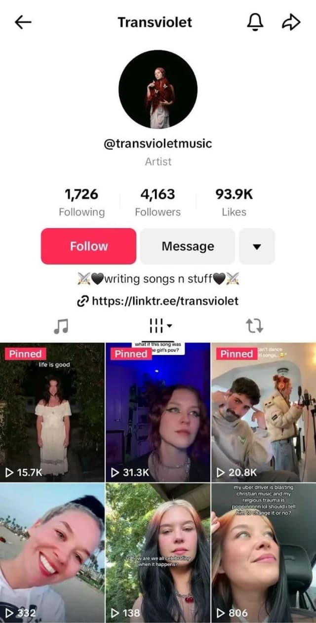 Transviolet artist tiktok case study