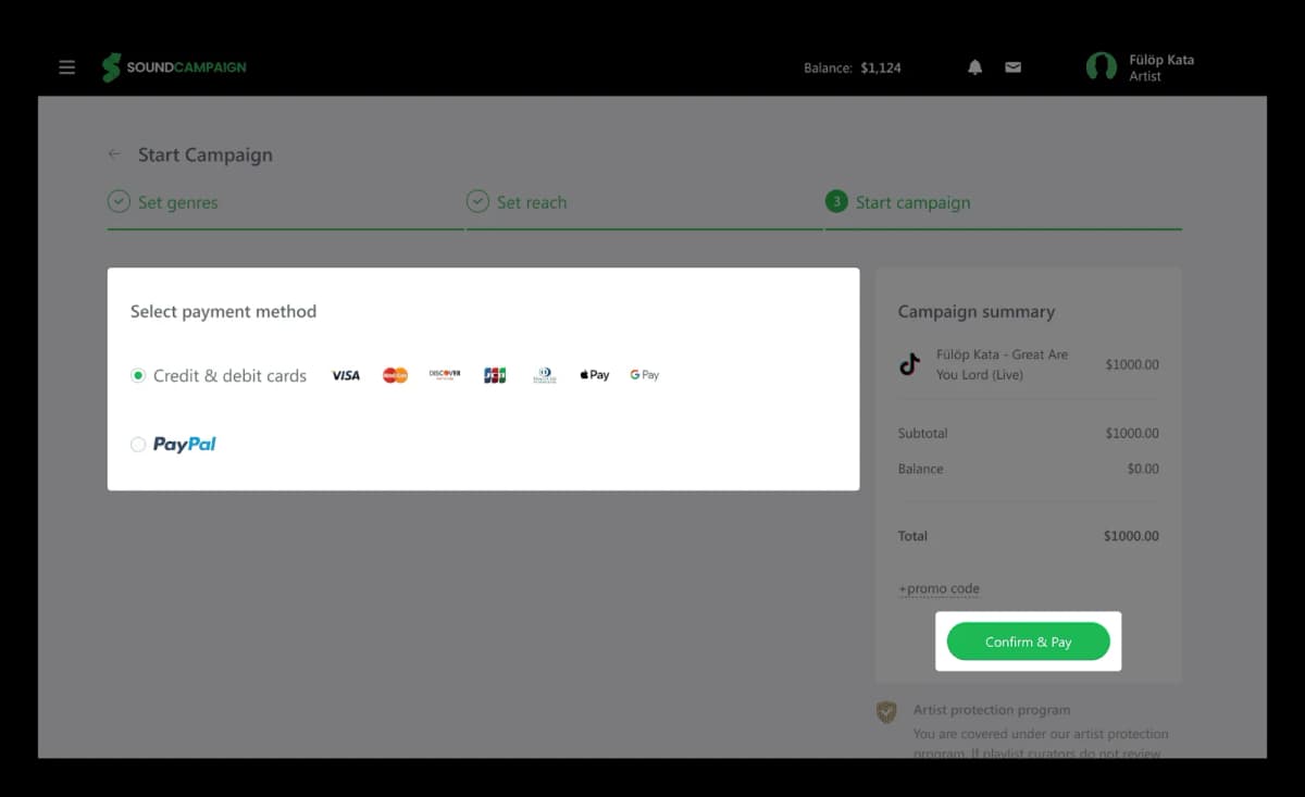 Payment options