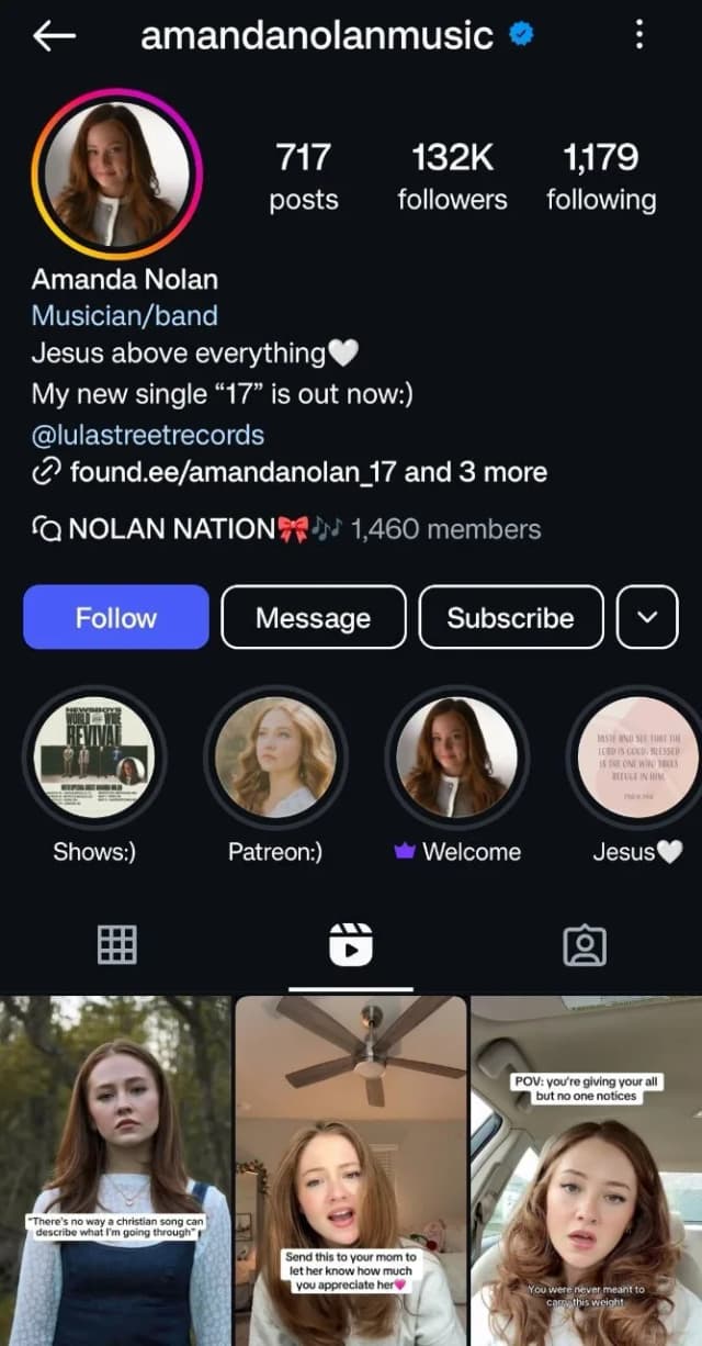 Amanda Nolan Instagram Highlights