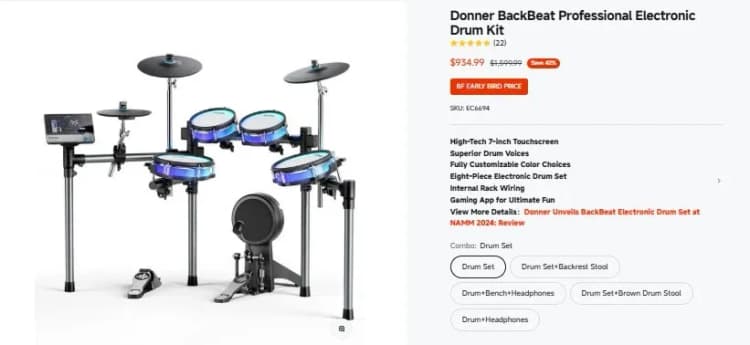 black friday music deals electronic drumset