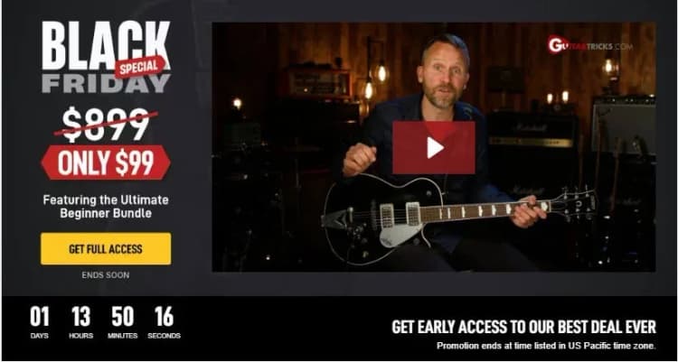 black friday music deals guitar lessons