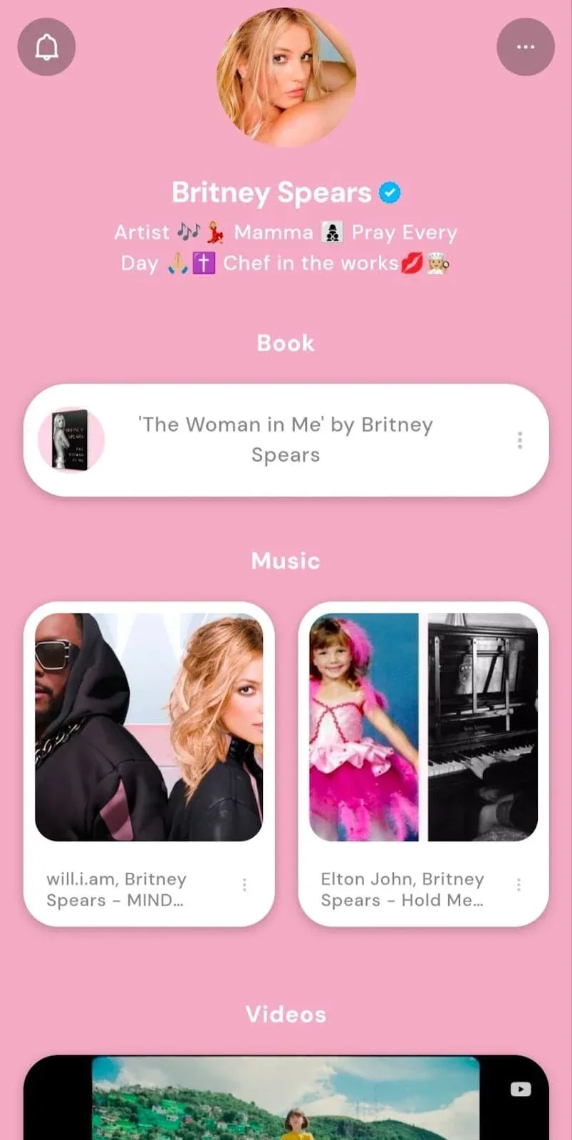 Britney Spears link in bio tool