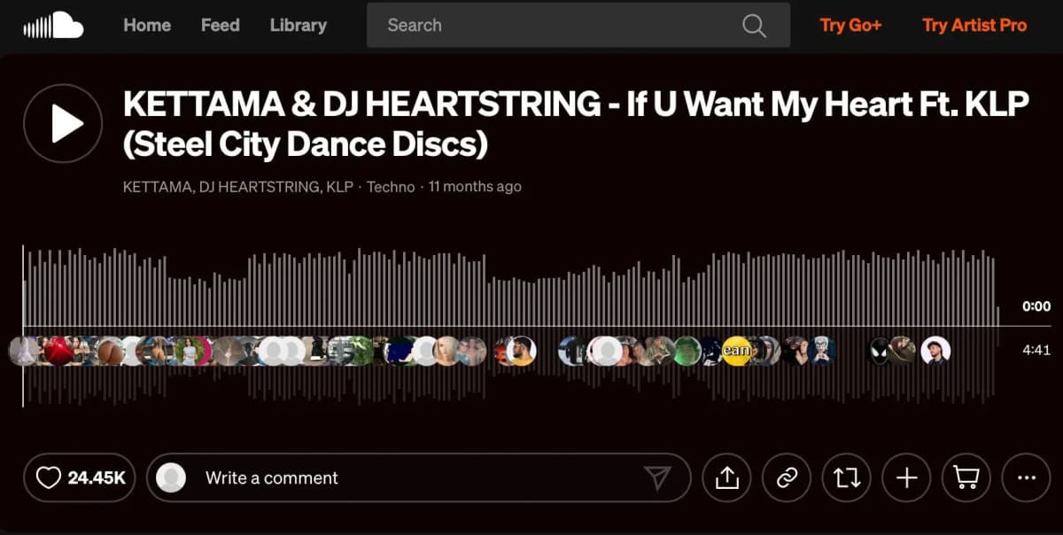 Collaborations on soundcloud