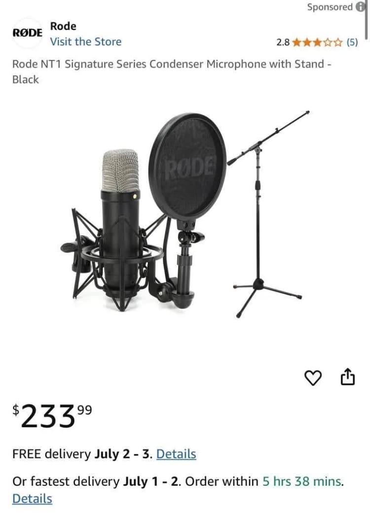 Condenser microphone musician christmas gift