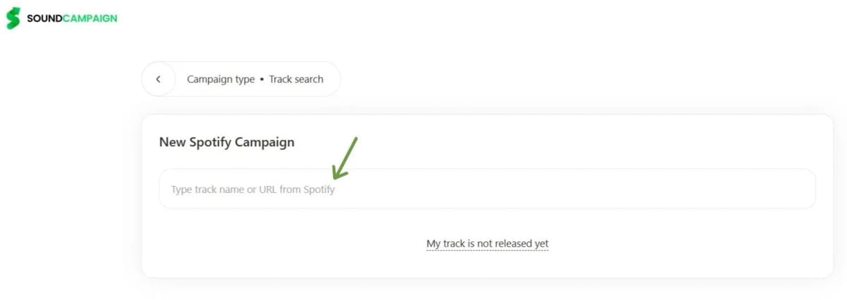creating a spotify campaign on soundcampaign