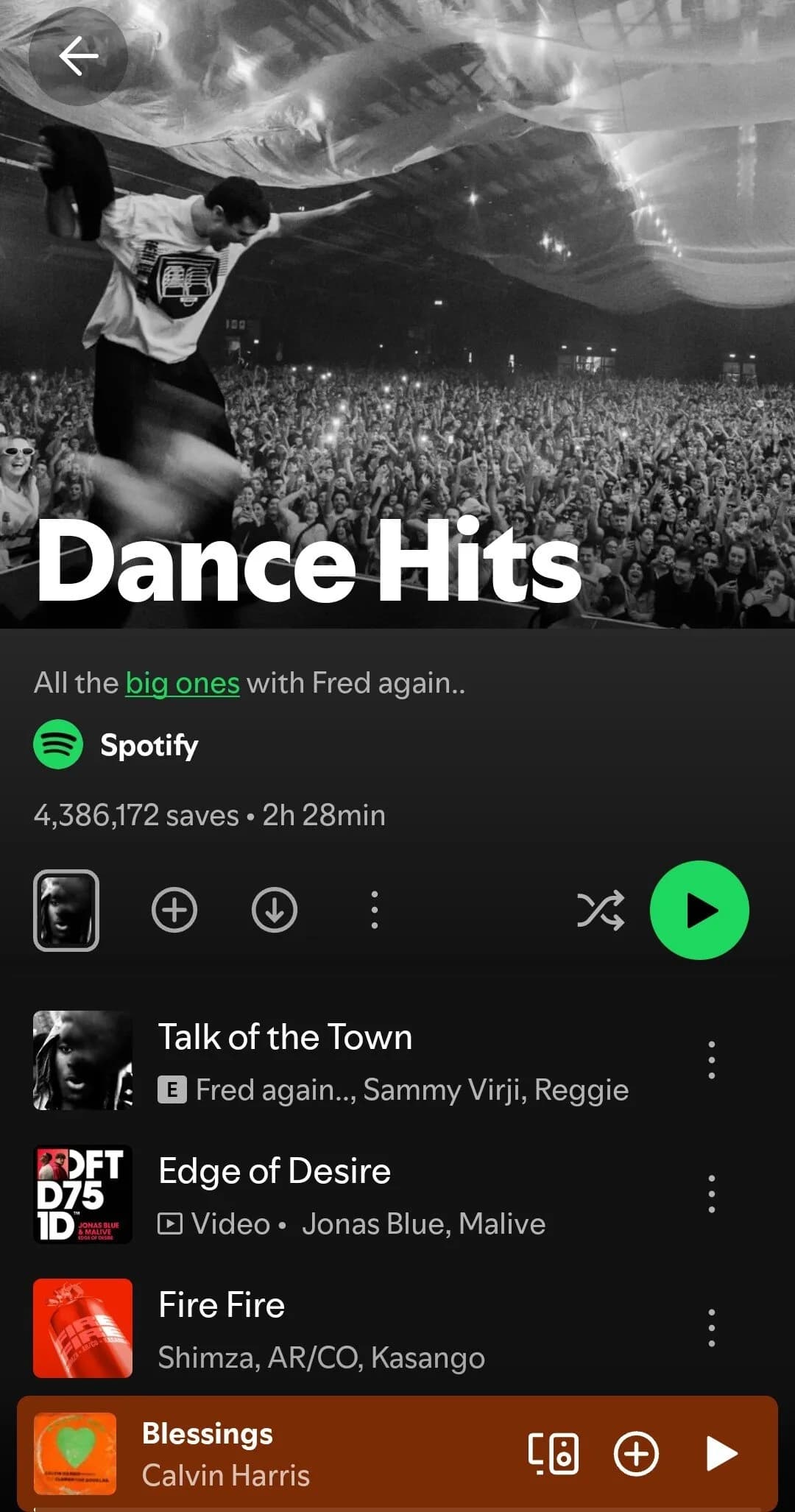 dance hits spotify playlist