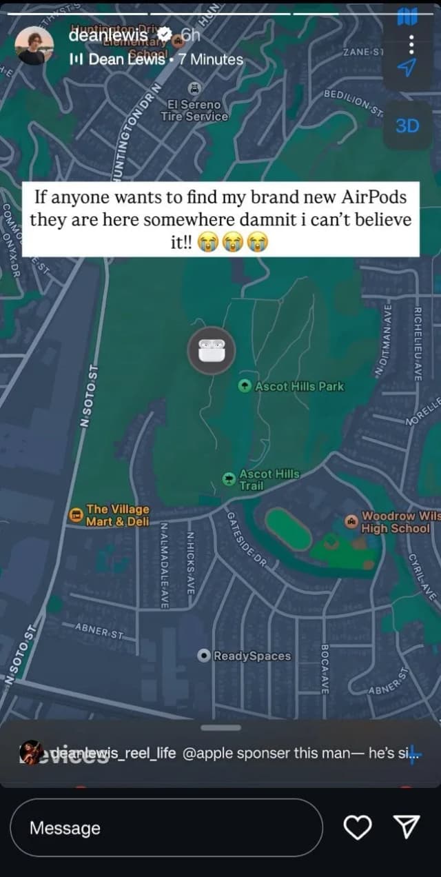 Dean Lewis sharing stories on Instagram