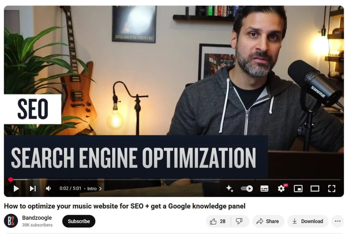 Digital music marketing SEO strategy for musicians