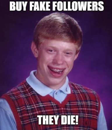 Fake instagram followers meme