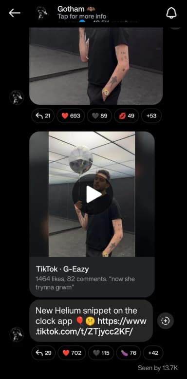 G Eazy Instagram broadcast channel