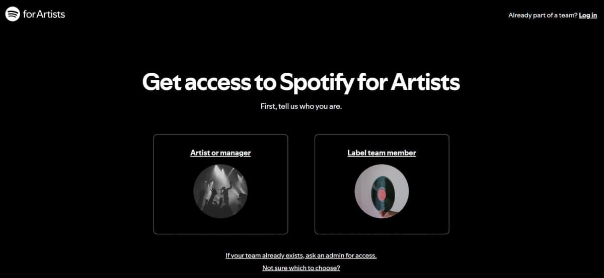 Getting access to Spotify for Artists for verification