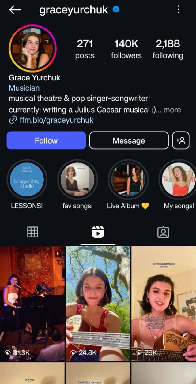 Grace Yurchuk Instagram Highlights