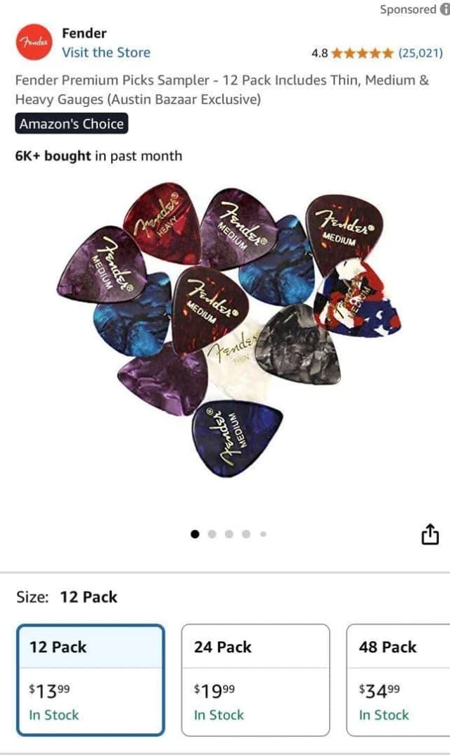 Guitar picks assorted christmas gifts musicians