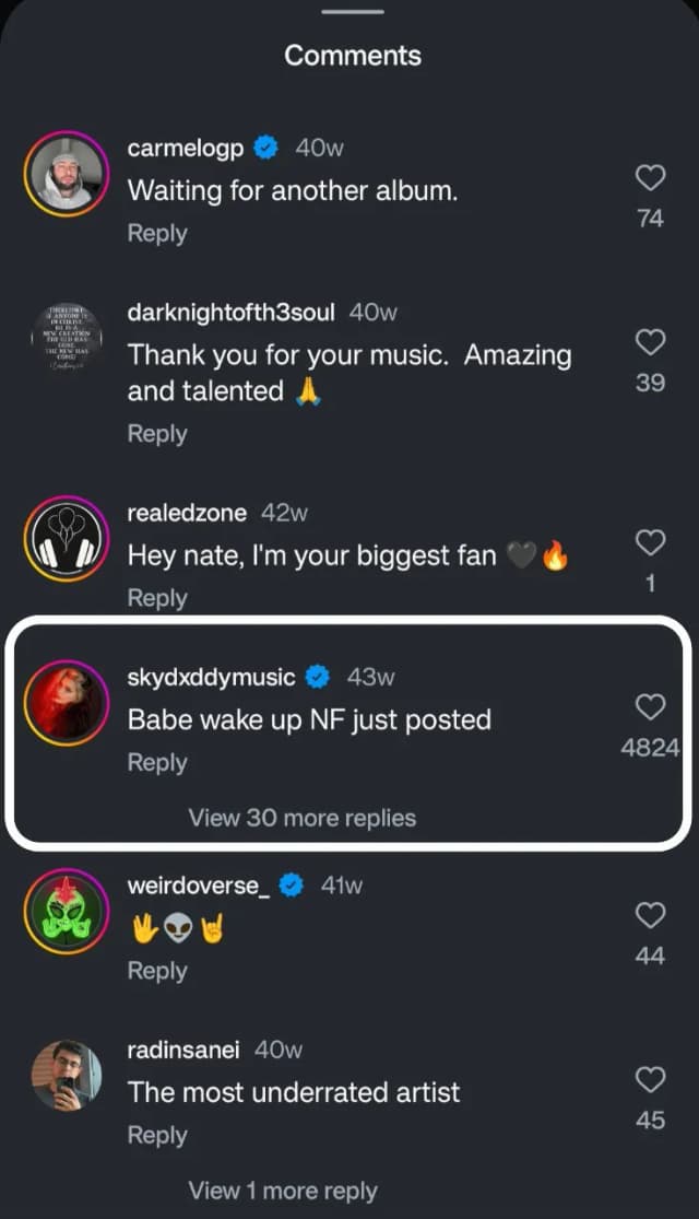 How commenting promotes your music on Instagram