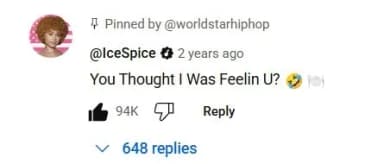 Ice Spice munch comment on YouTube