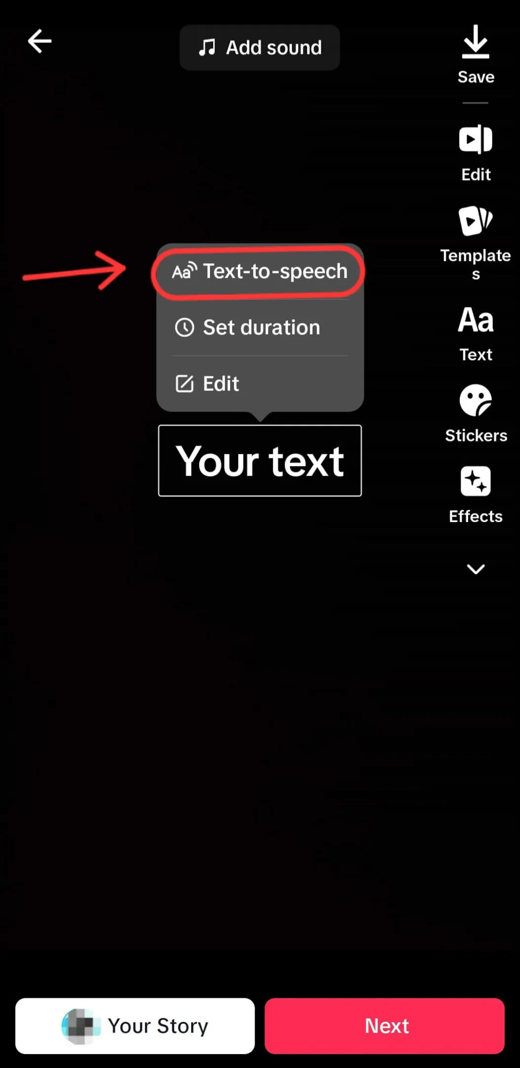 how to add song lyric text box on tiktok