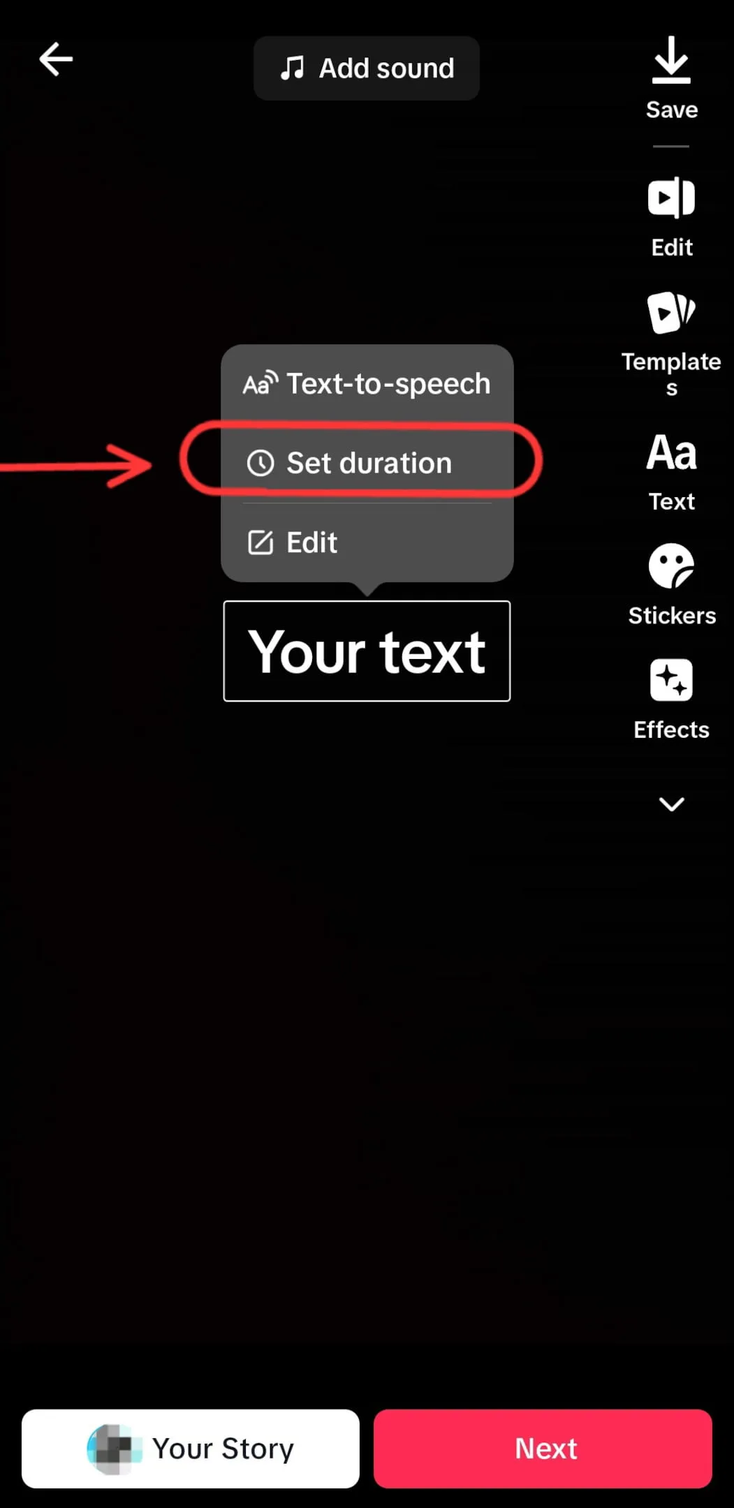 how to add song lyric text box on tiktok