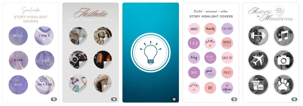 Instagram custom highlight designs for artists