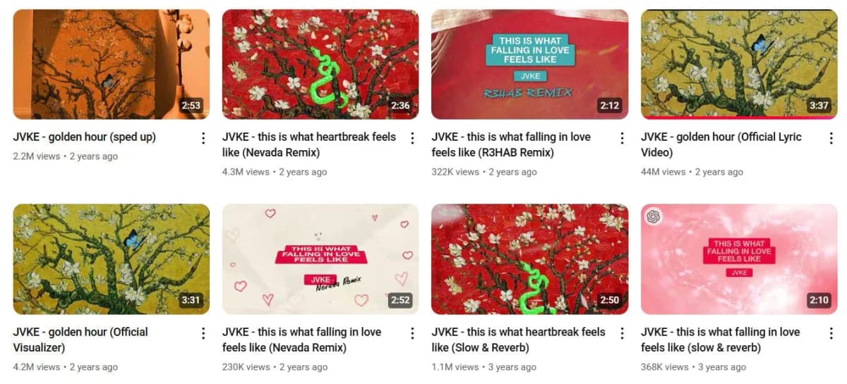 JVKE results of organic social media