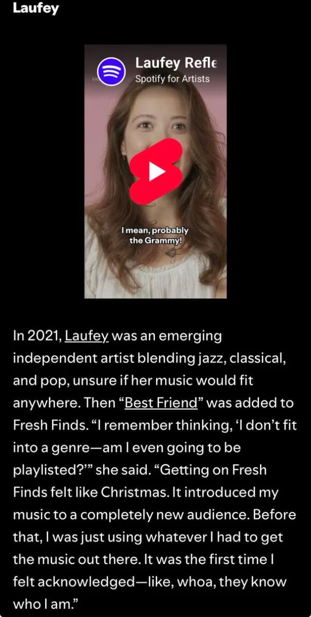 Laufey spotify discovery mode success