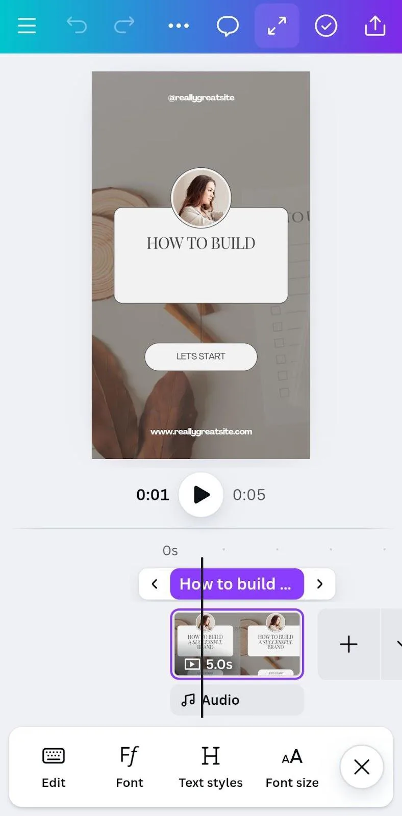 Making Spotify Canvas video using Canva Pro