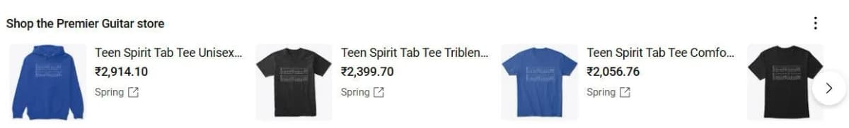 Merchandise feature on Youtube for selling as an artist