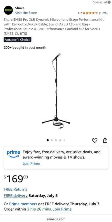 Microphone stage performance kit amazon